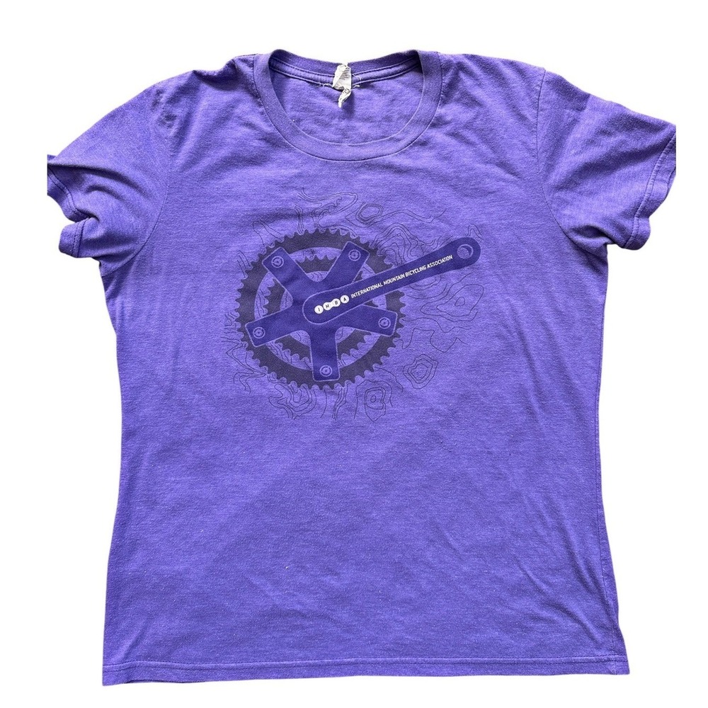 IMBA International Mountain Bicycling Association Shirt Women M Purple Excellent